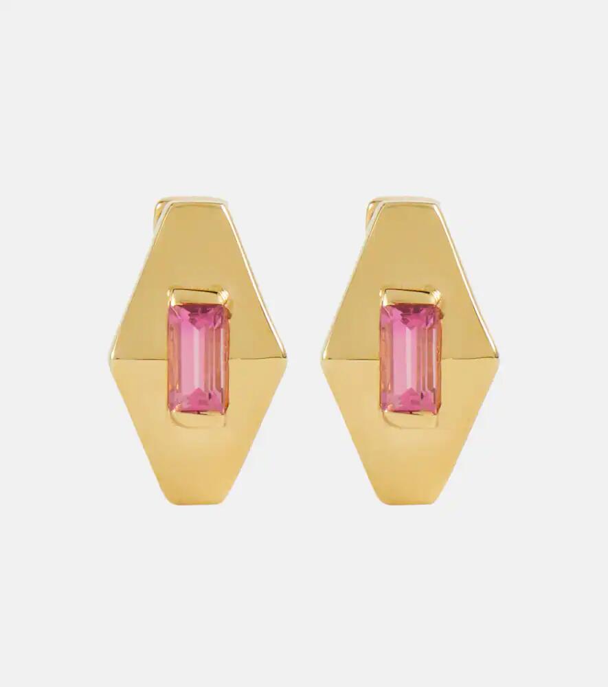 Aliita Deco Rombo Mini 9kt gold earrings with tourmaline Cover