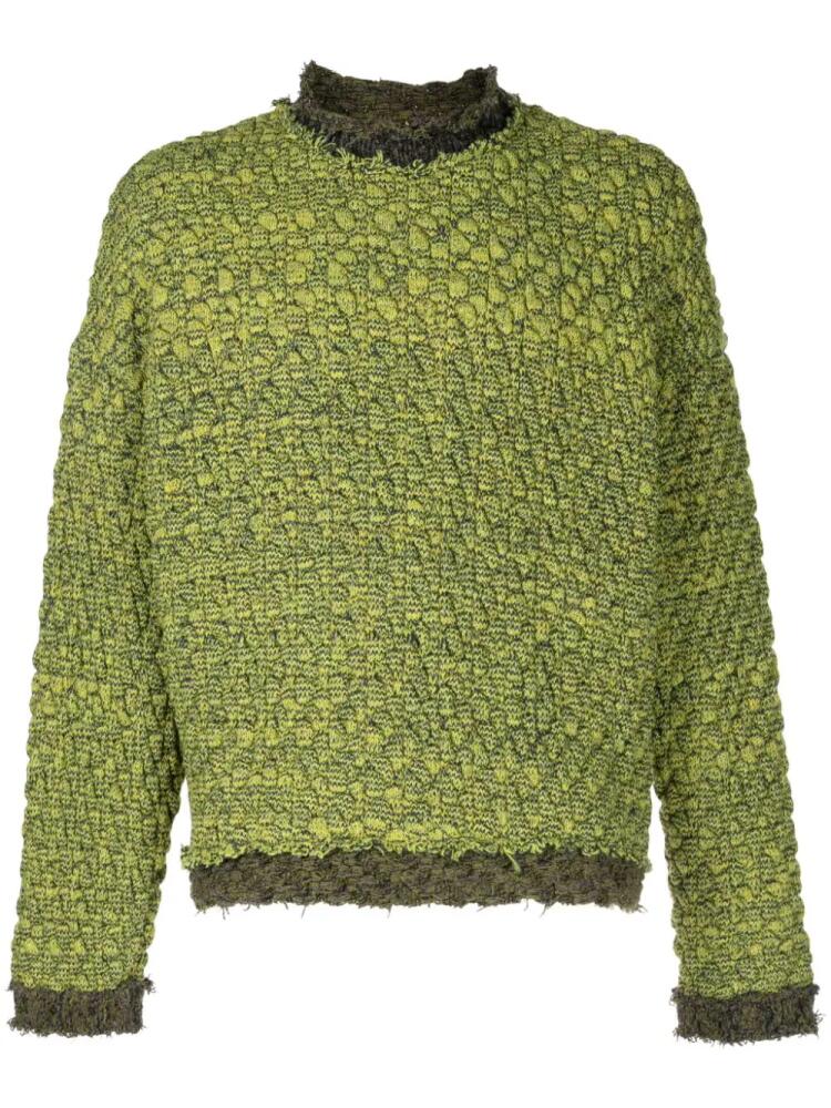 VITELLI intarsia-knit logo mélange jumper - Green Cover