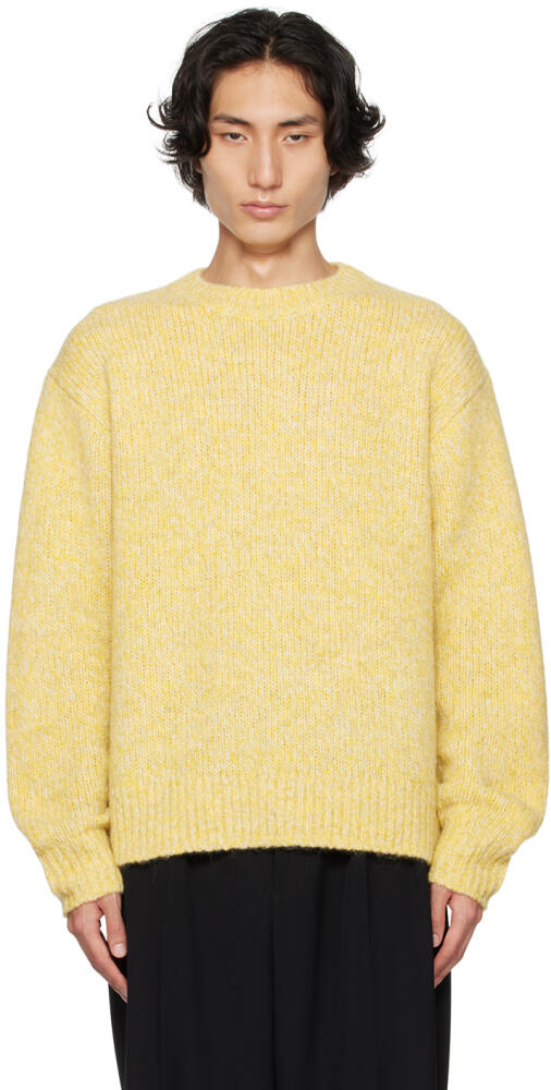 Dries Van Noten Yellow Crewneck Sweater Cover