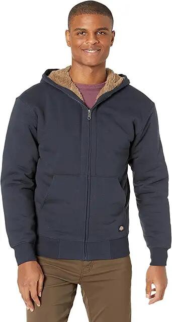 Dickies Sherpa Lined Full Zip Hoodie with Hydroshield DWR (Dark Navy) Men's Clothing Cover