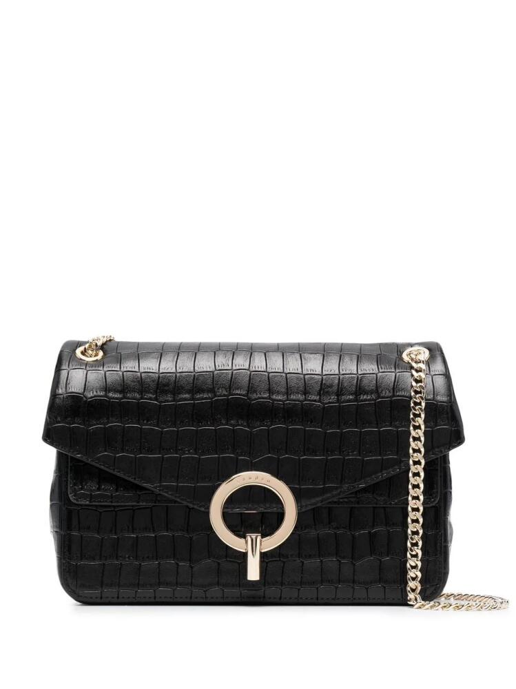 SANDRO Yza crocodile-effect crossbody bag - Black Cover