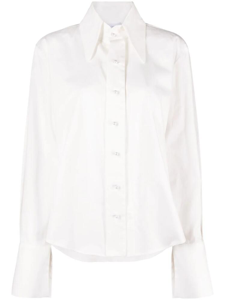 Ioana Ciolacu split-cuffs cotton shirt - White Cover