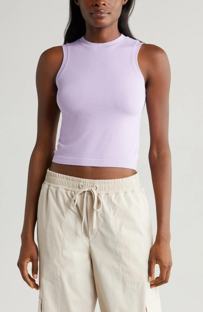 zella Seamless Crewneck Tank in Purple Secret Cover