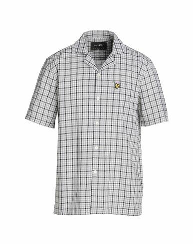 Lyle & Scott Man Shirt Grey Cotton, Linen Cover