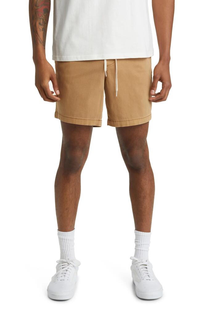 PacSun Reed Khaki Twill Volley Shorts in Tigers Eye Cover