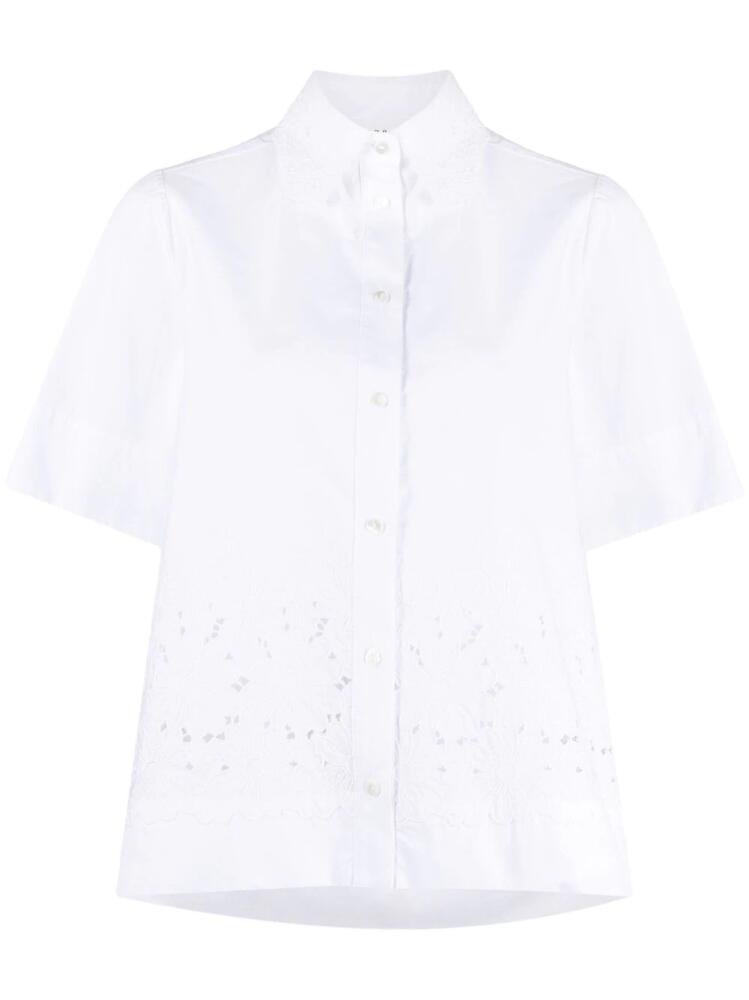 P.A.R.O.S.H. broderie anglaise-trimmed shirt - White Cover