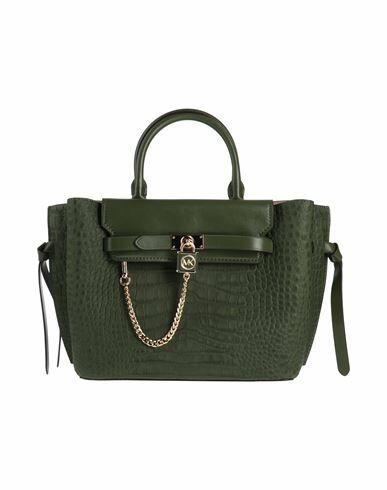 Michael Michael Kors Woman Handbag Dark green Leather Cover