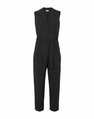 Brunello Cucinelli Woman Jumpsuit Black Virgin Wool, Polyamide, Elastane, Brass Cover