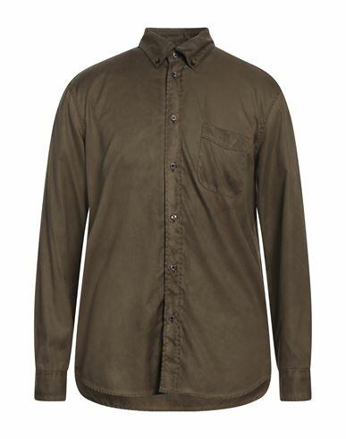 Altea Man Shirt Military green Cotton Cover