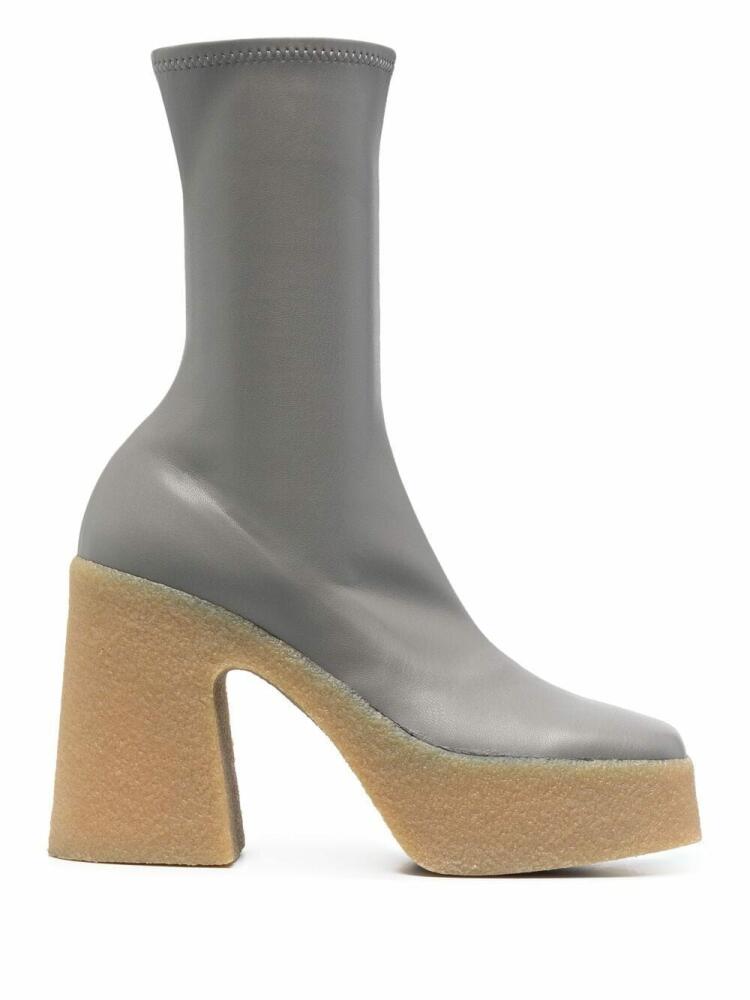 Stella McCartney Skyla stretch platform boots - Grey Cover