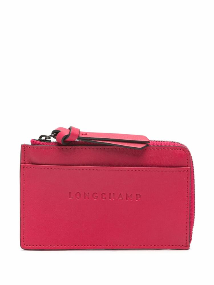 Longchamp 3D leather card holder - Pink Cover