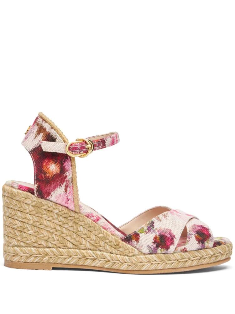 Stuart Weitzman abstract print wedge sandals - Neutrals Cover