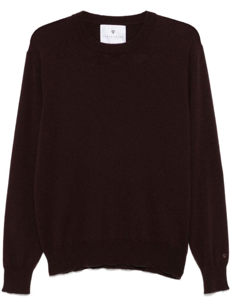 SEVEN GAUGE cashmere crew-neck sweater - Brown Cover