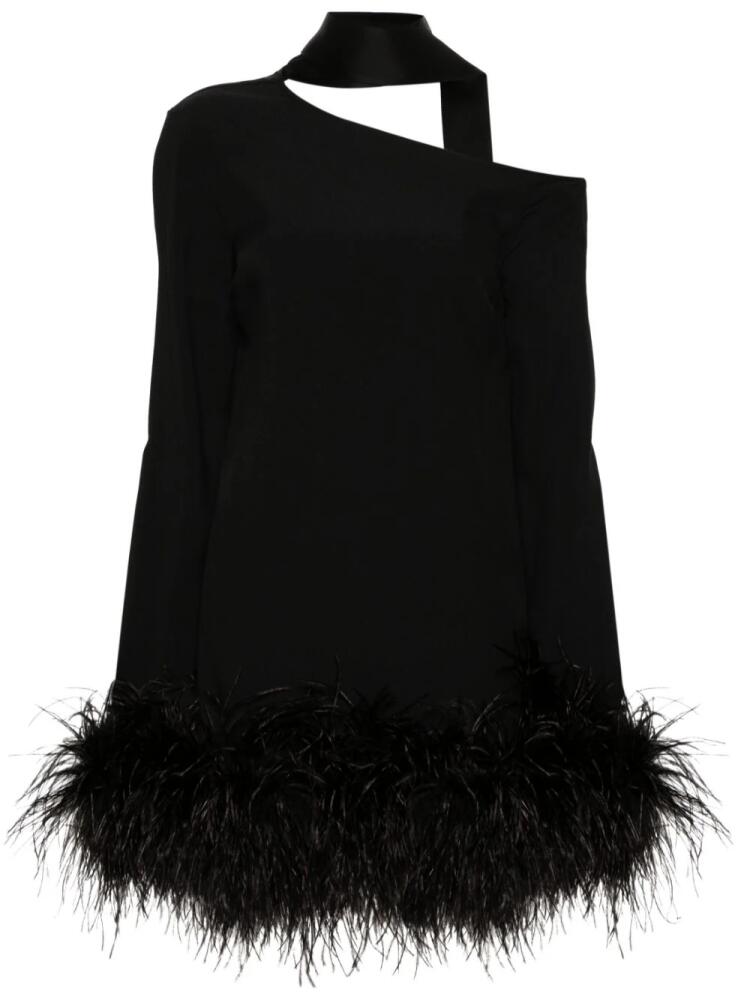 Taller Marmo Adige feather-trim minidress - Black Cover