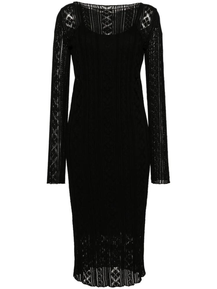 Roberto Collina lace-knit midi dress - Black Cover