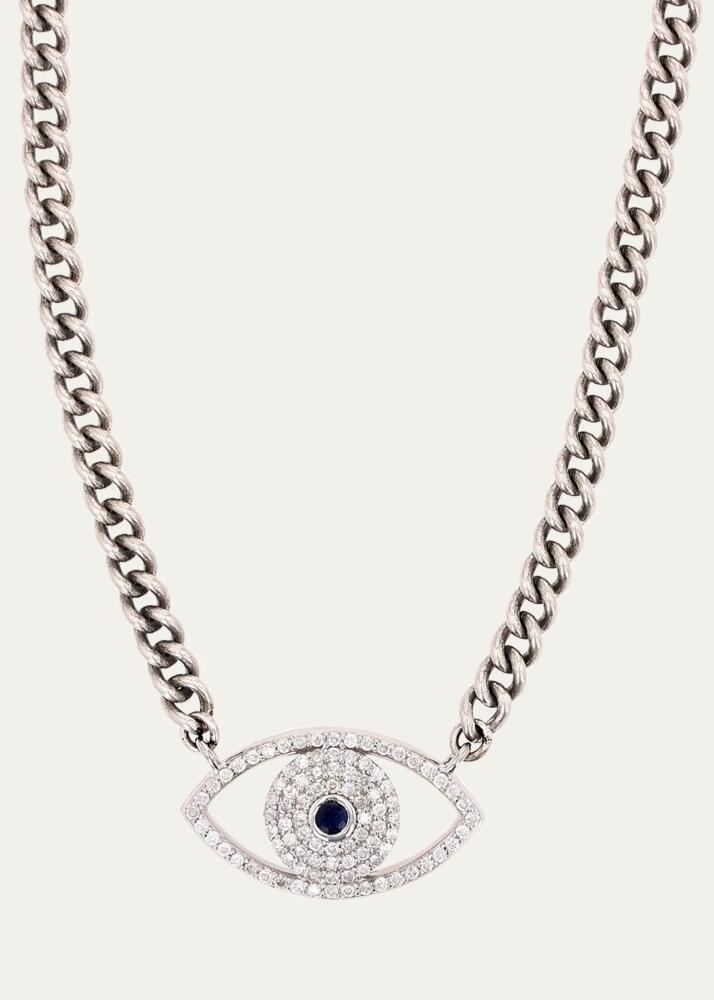 Sheryl Lowe Evil Eye Curb Chain Necklace Cover