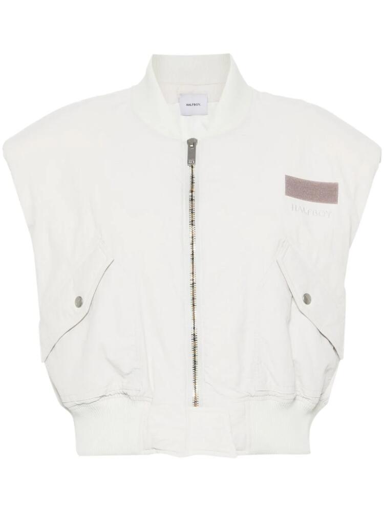 Halfboy sleeveless padded bomber jacket - Neutrals Cover