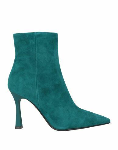 J. a.p. Jose Antonio Pereira Woman Ankle boots Deep jade Leather Cover