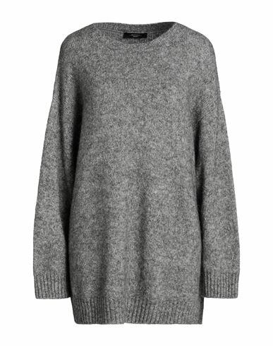 Weekend Max Mara Woman Sweater Grey Alpaca wool, Polyamide, Cotton, Modal, Elastane Cover