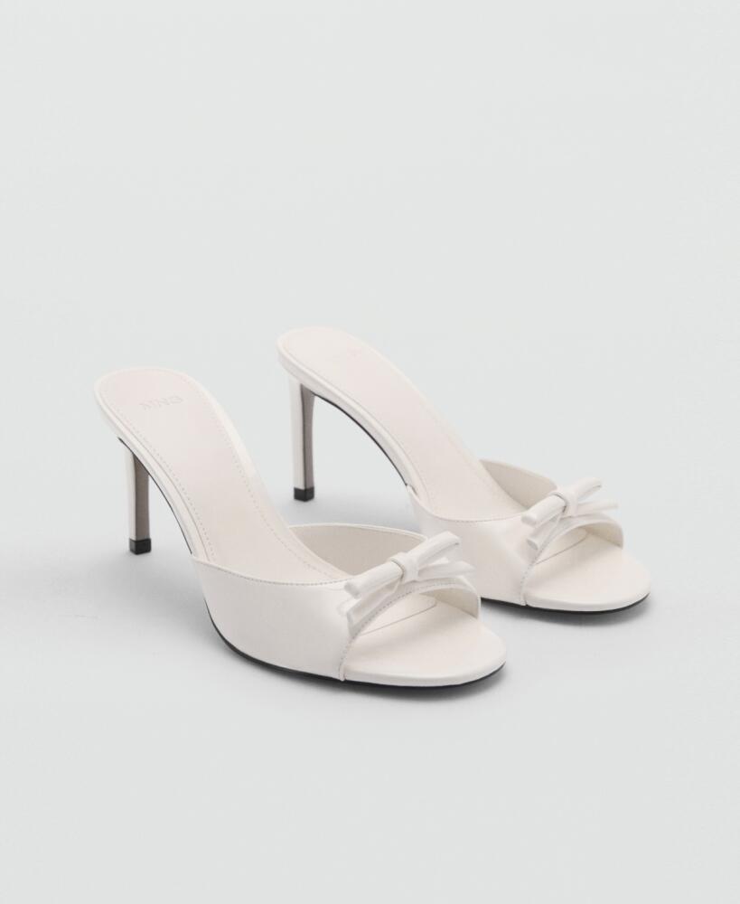 Mango Women's Bow Heel Sandals - White Cover