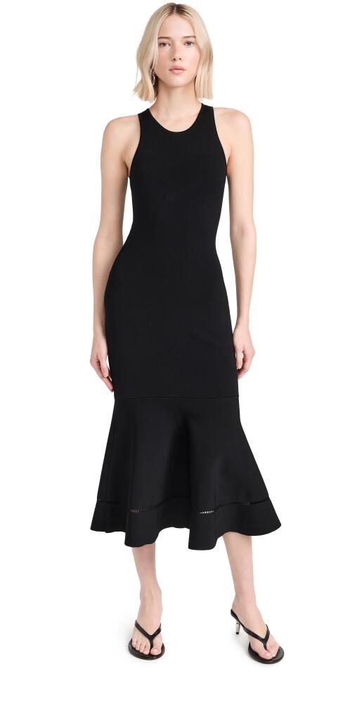 Victoria Beckham Sleeveless Fit And Flare Dress Black Cover