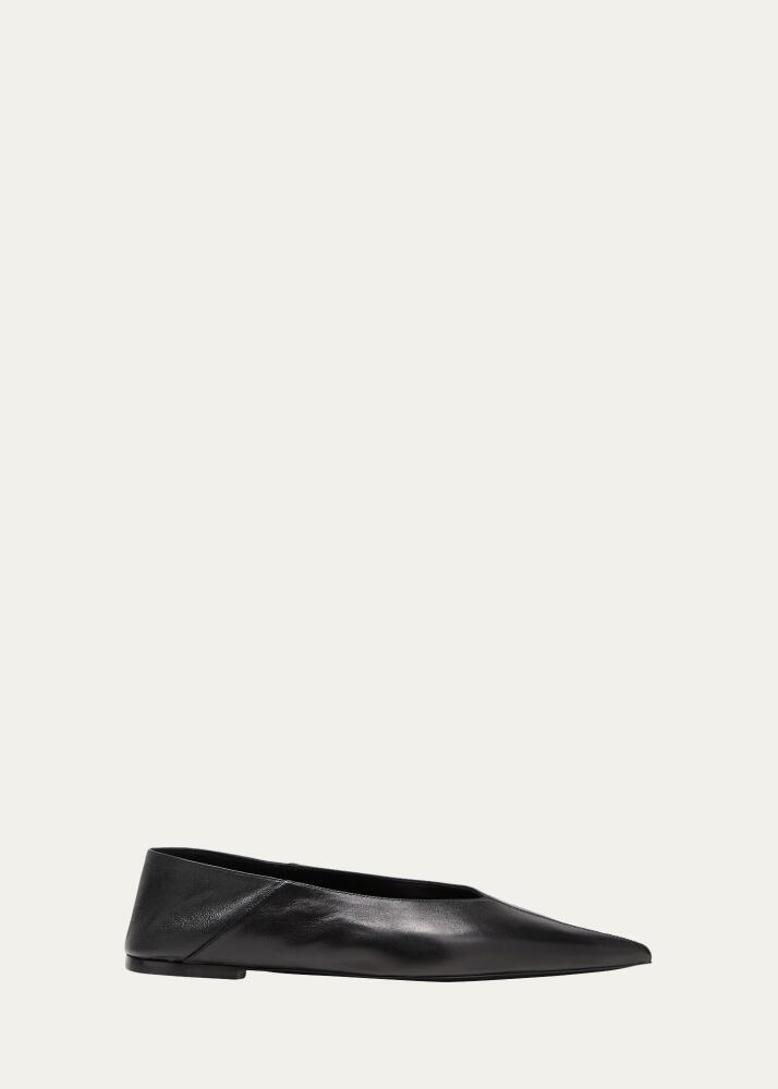 Saint Laurent Carolyn Leather Slide Ballerina Flats Cover