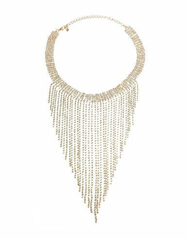 8 By Yoox Fringed Rhinestones Choker Woman Necklace Gold Copper, Glass Cover