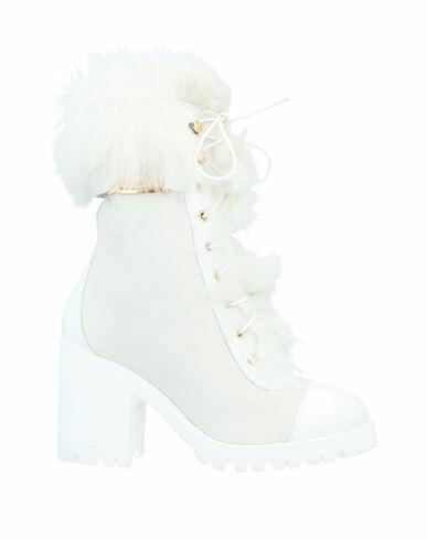 Alberta Ferretti Woman Ankle boots White Leather Cover