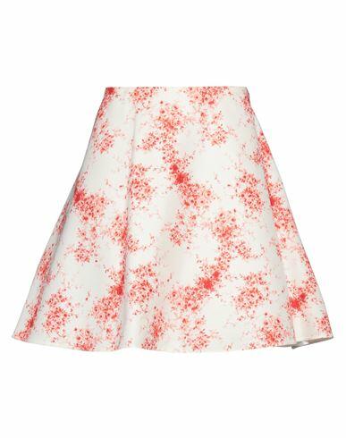 Valentino Garavani Woman Mini skirt Ivory Cotton, Silk Cover