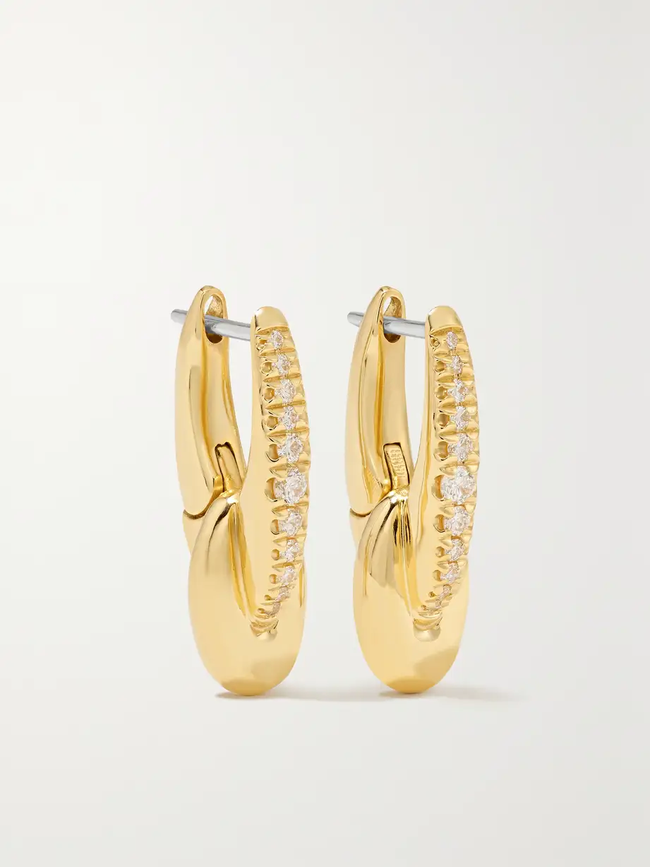 Melissa Kaye - Ada 18-karat Gold Diamond Earrings - One size Cover