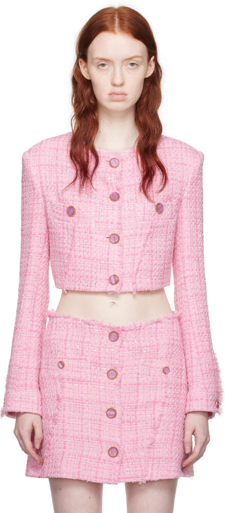 GCDS Pink Cropped Jacket Cover