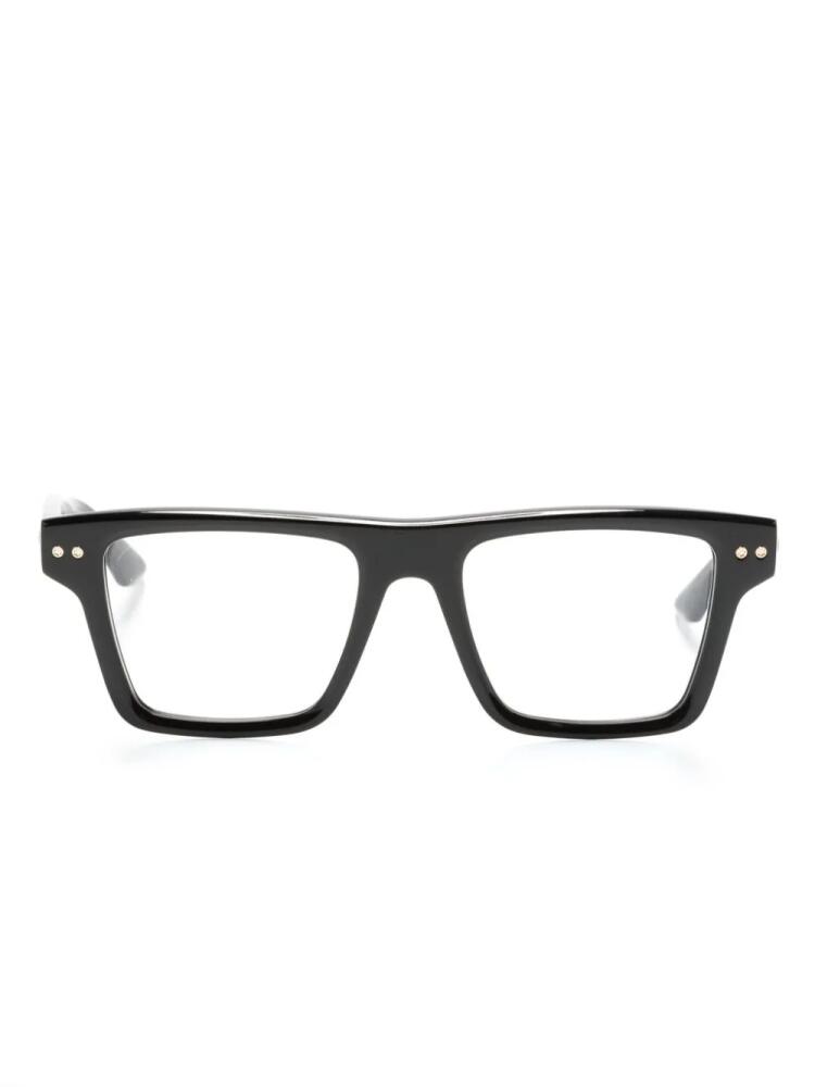 Montblanc stud-embellished rectangle-frame glasses - Black Cover