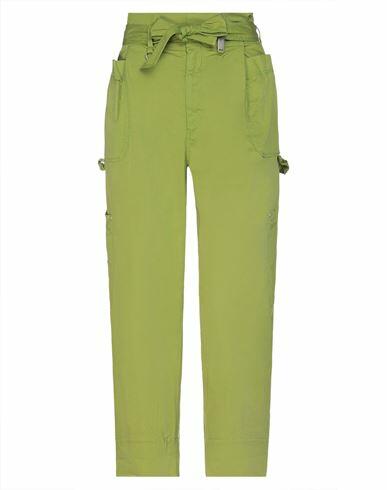 High Woman Pants Green Cotton, Linen, Elastane Cover