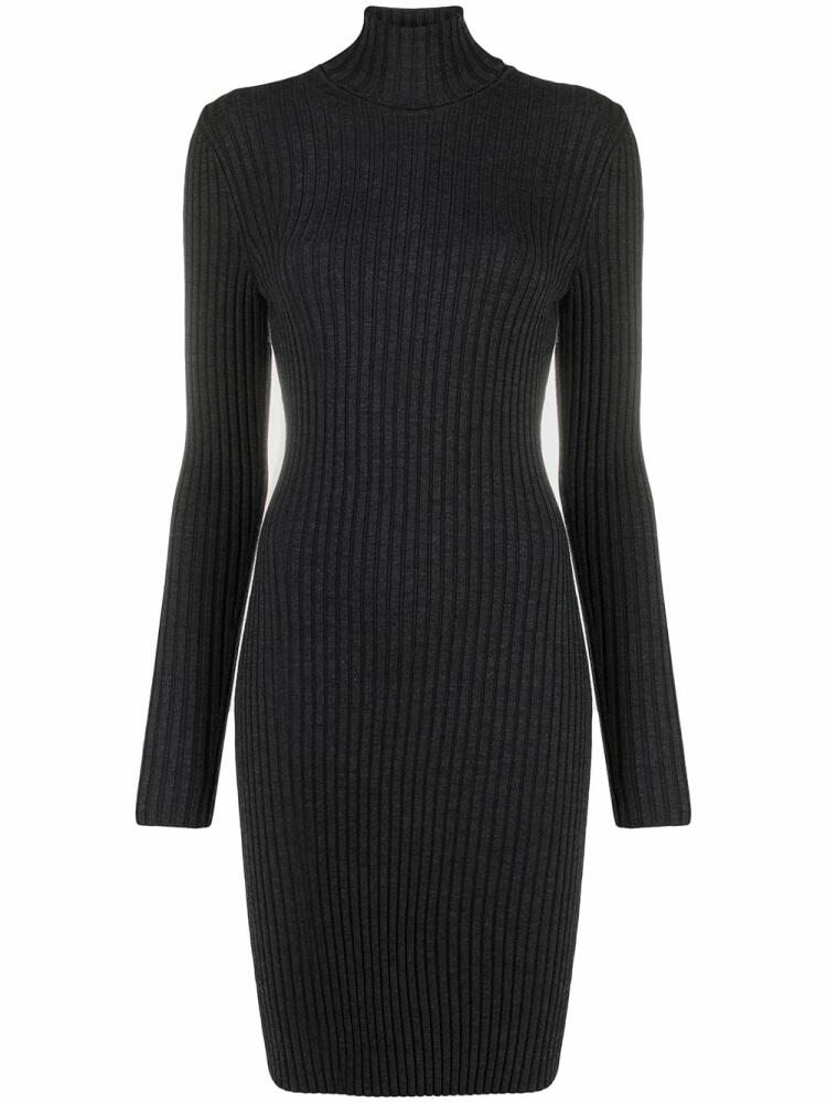 Wolford ribbed knit turtleneck dress - Grey Cover