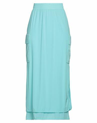 Sunnei Woman Maxi skirt Turquoise Polyamide, Elastane Cover