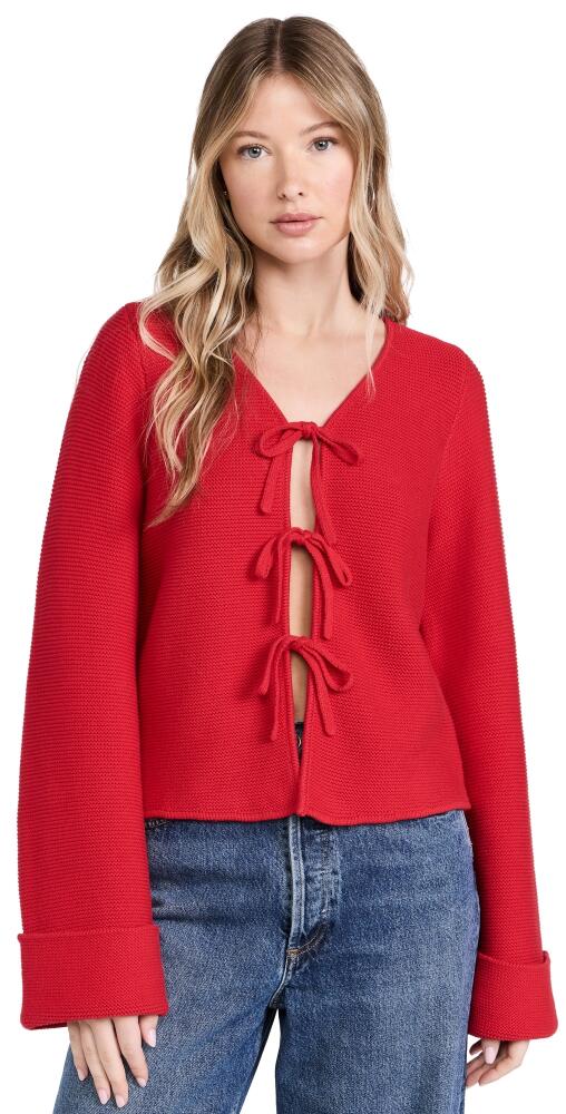 ALIGNE Nadia Tie Knit Cardigan Red Cover