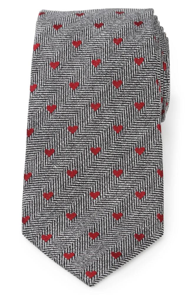 Cufflinks, Inc. Herringbone Hearts Linen Tie in Black Cover