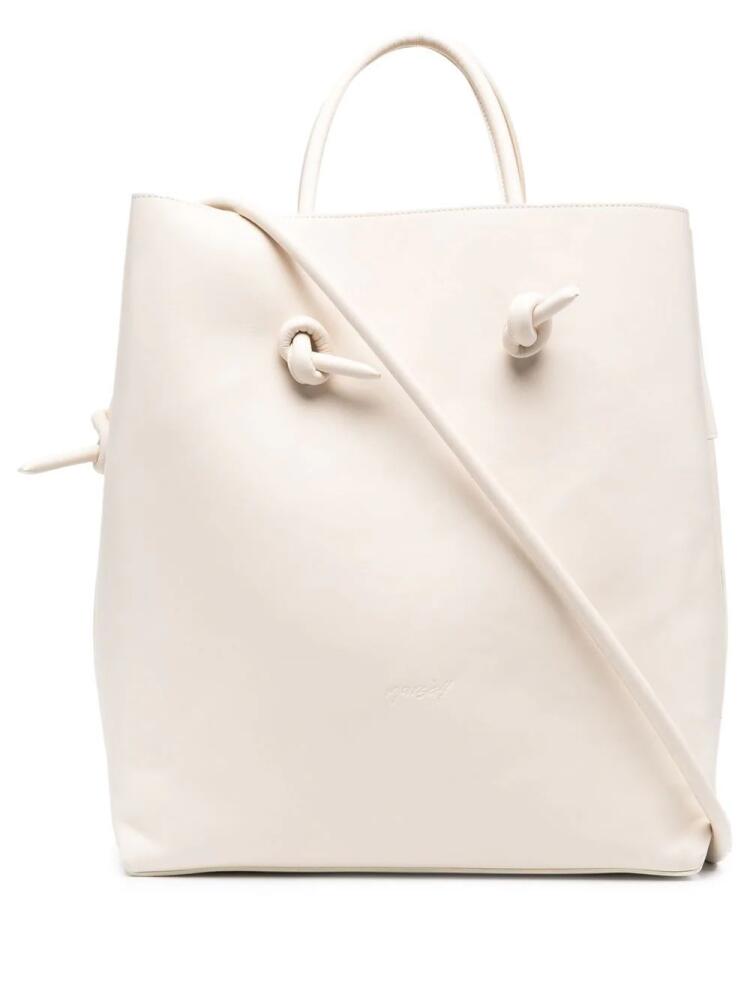 Marsèll knotted leather tote bag - White Cover