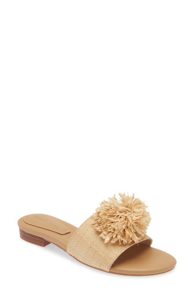 KOKO + PALENKI Poppy Slide Sandal in Natural Raffia Cover