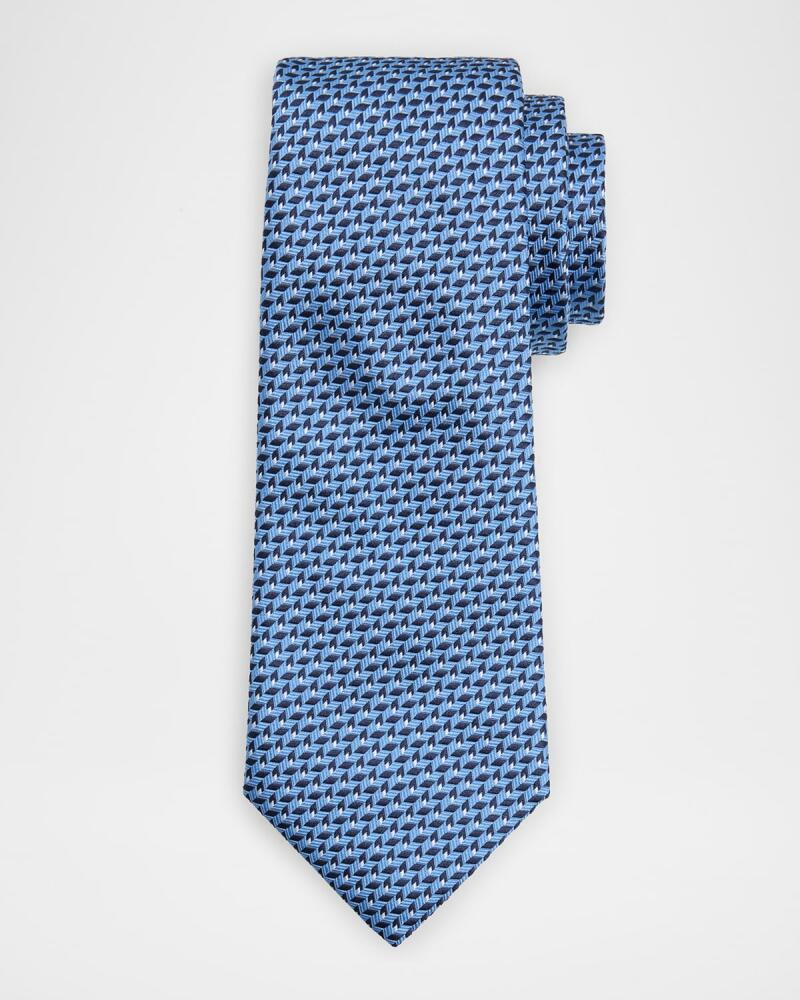 Giorgio Armani Men's Silk Raised Cubes Tie Cover