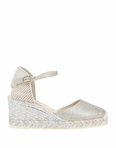 Espadrilles Woman Espadrilles Platinum Textile fibers Cover