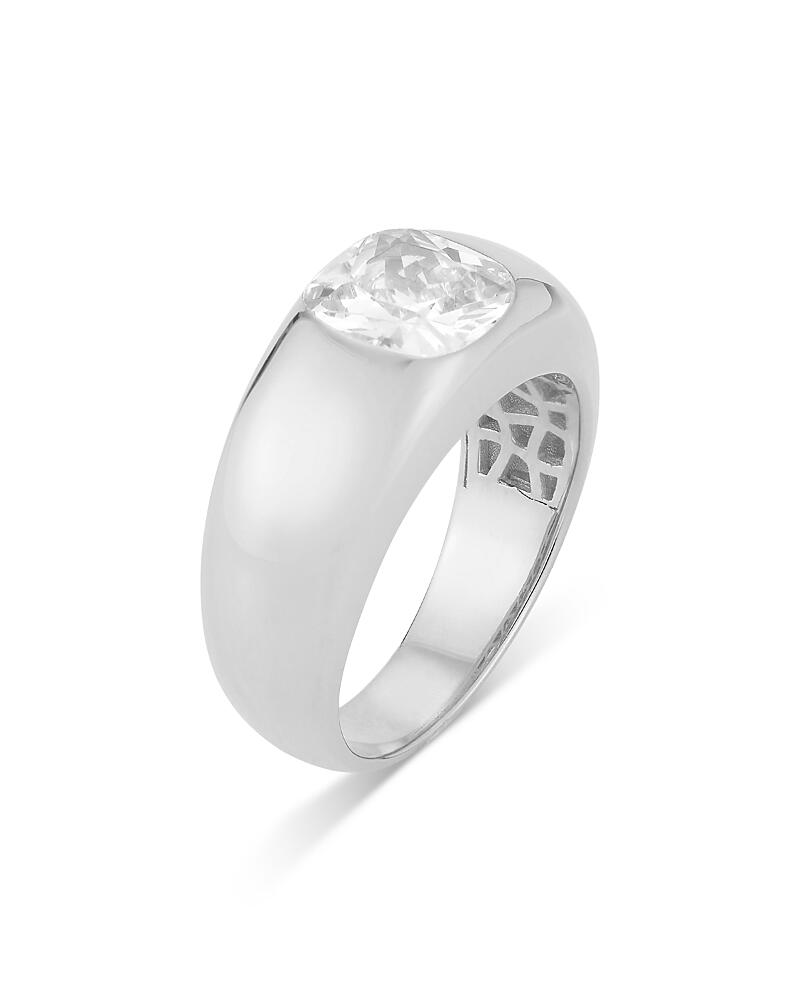 Aqua Cubic Zirconia Bold Dome Ring - Exclusive Cover