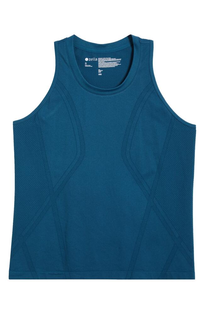 zella Propel Seamless Tank in Teal Seagate Cover