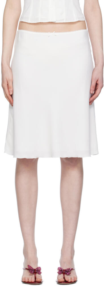 GUIZIO White Paloma Midi Skirt Cover