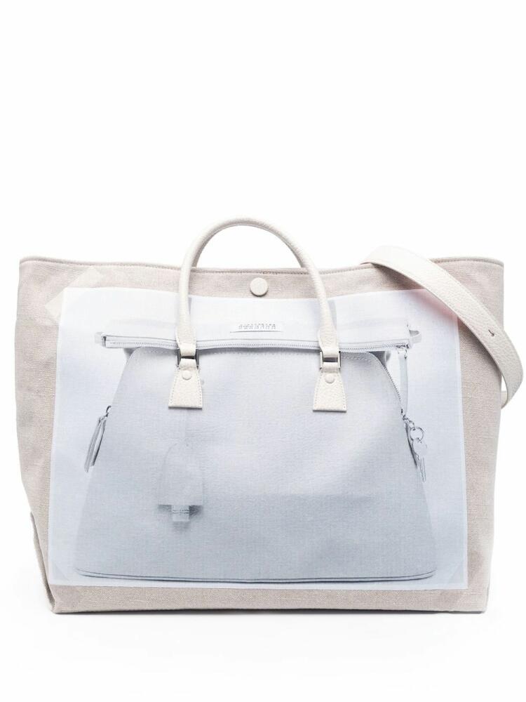 Maison Margiela 5AC trompe-l'oeil tote bag - Grey Cover