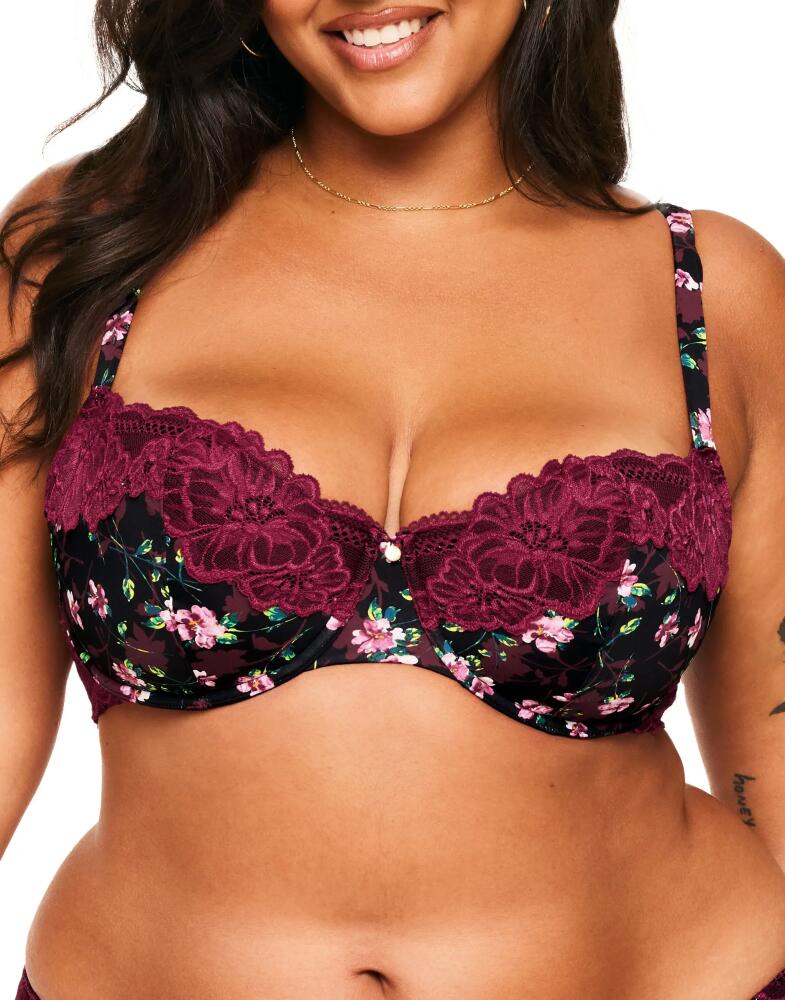 Adore Me Mathilda Contour Balconette Bra in Floral Black Cover