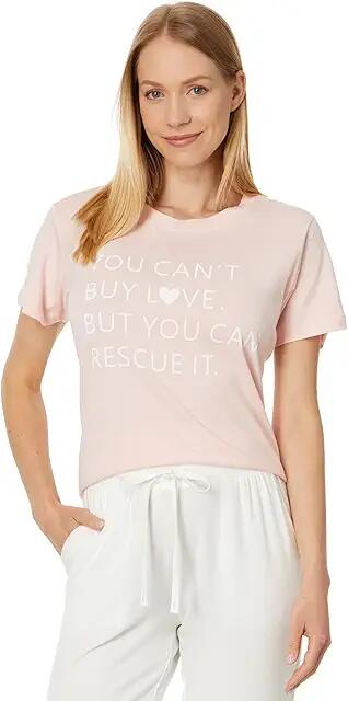 P.J. Salvage Rescued Love Short Sleeve Top (Blush) Women's Pajama Cover