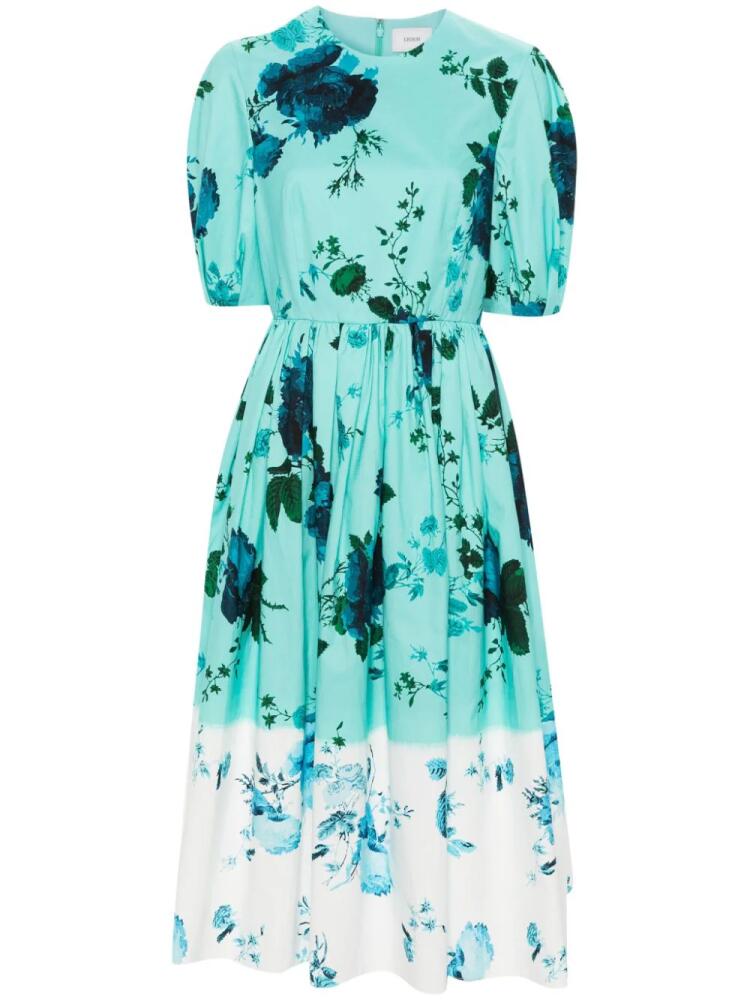 ERDEM floral-print midi dress - Blue Cover