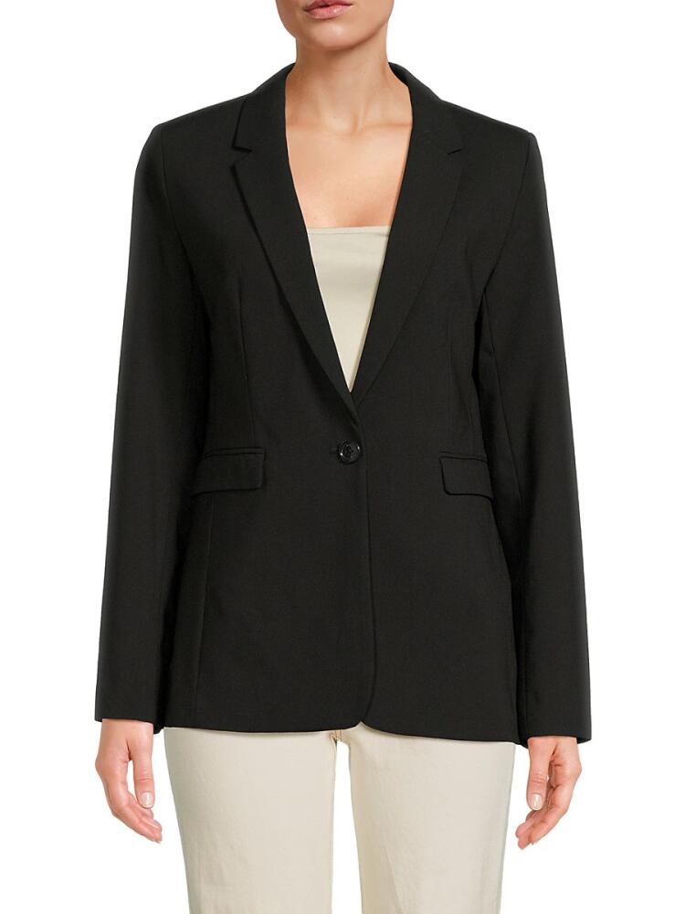 DKNY Women's Single Button Blazer - Black Cover