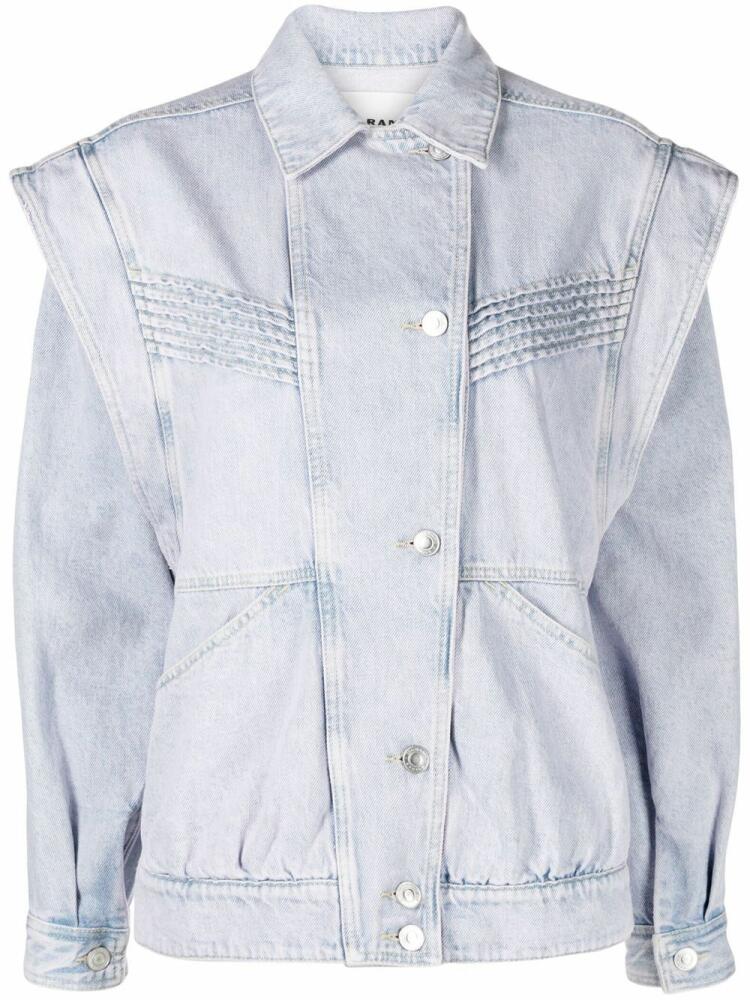 MARANT ÉTOILE detachable-sleeves denim jacket - Blue Cover